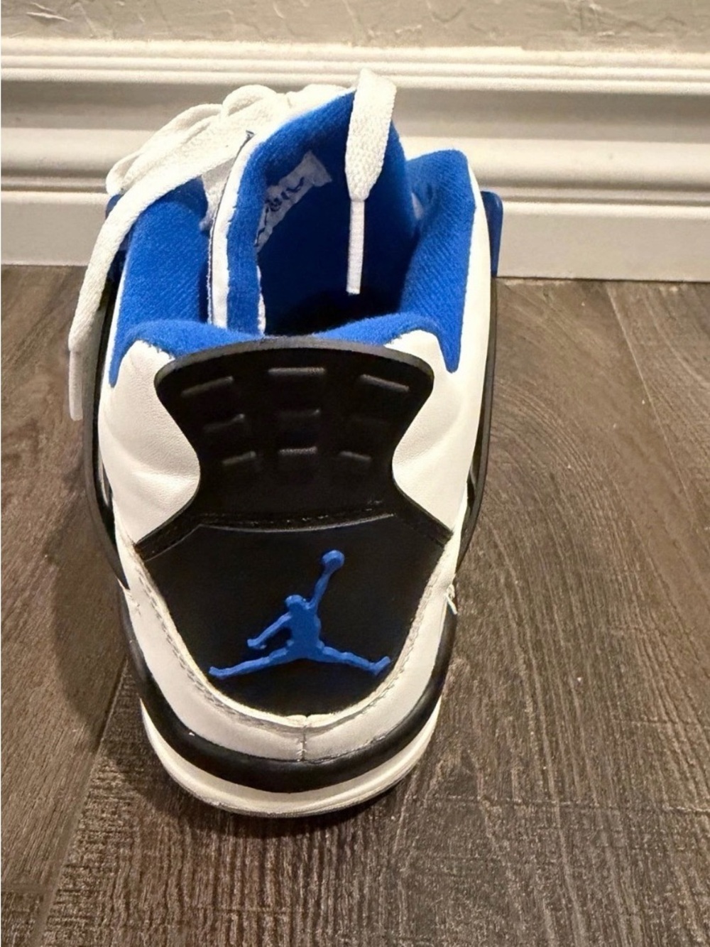 Air Jordan 4 Retro Motorsports White Blue Black 308497-117 Mens Size 8 - Picture 9 of 16